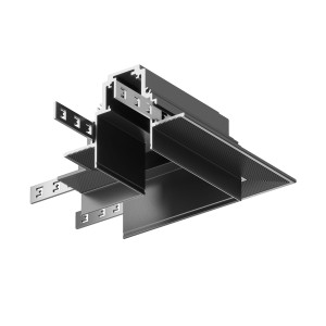 S35 łącznik L 90st czarny do szyn magnetycznych wpuszczanych 35mm połączenie typu sufit/sufit