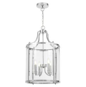 ASCONA W4 lampa wisząca chromowana klosz szklany 4xE14
