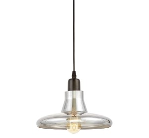 ALTONI lampa wisząca na stół barek wyspę klosz szkło dymione fi 24cm E27