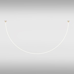 TAU lampa sufitowa LED świecąca lina wąż 4m mocowanie złote