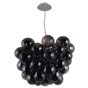 Bento lampa wisząca klosze dymione szklane w kiści 8xG9