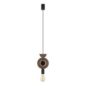 DROPS WOOD D lampa wisząca ciemne drewno 1xE27