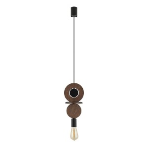 DROPS WOOD C lampa wisząca ciemne drewno 1xE27