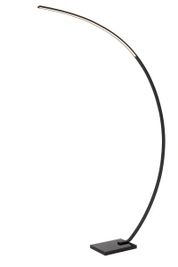CURVE lampa stojąca czarna LED 15W 2700K podstawa marmur możliwość ściemniania