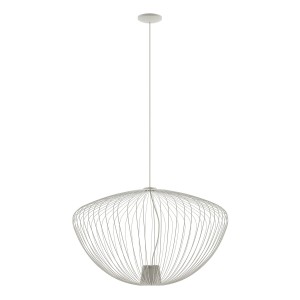 PUMPKIN L SILK GRAY 11251 lampa wisząca fi 70cm druciana jasny szary 1xGU10