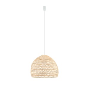 BOHO M lampa wisząca pleciony rattan fi 43cm 1xE27 wykończenie białe