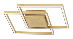 PICO LE41457 Nowoczesna lampa sufitowa złota kwadratowa z aluminiowym i akrylowym wykończeniem