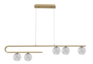 PASTO LE41735 Nowoczesna lampa wisząca złota z kloszami w kształcie kul