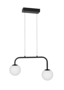 UBEDA LE41804 Nowoczesna lampa wisząca z dwoma kulistymi kloszami Elegancki design