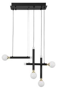 UNION LE41811 Nowoczesna lampa wisząca geometryczna z mlecznymi kloszami