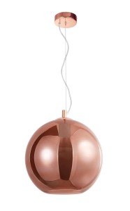 CASTRO LE41959 Nowoczesna lampa wisząca miedziana kula szkło aluminium