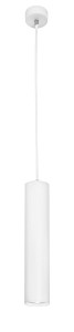 GALAPA LE42001 Nowoczesna lampa wisząca cylindryczna biała z aluminiowym kloszem