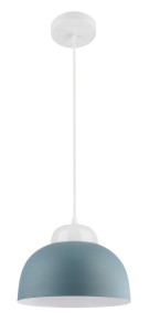 GUAIRA LE42017 Nowoczesna lampa wisząca Klosz w kształcie kopuły Niebieski kolor Aluminium