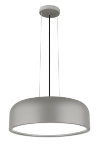 GUIGUE LE42022 Nowoczesna lampa wisząca o szerokim kloszu metalowo-akrylowa szara