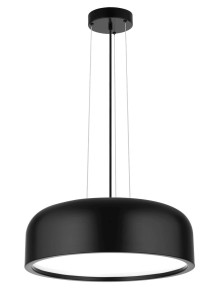GUIGUE LE42025 Lampa wisząca nowoczesna Czarna metalowa oprawa o zaokrąglonym kształcie Trzy źródła światła