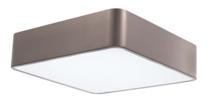 HUELVA LE42054 Nowoczesna lampa sufitowa kwadratowa brązowa z metalu i akrylu 4 źródła światła E27