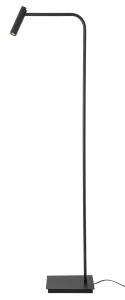BERISSO LE42257 Lampa podłogowa Elegancka czarna lampa o wygiętym ramieniu i prostym designie