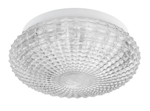 LINCOLN LE42442 Klasyczna lampa sufitowa z falistym szkłem dwuświatłowa