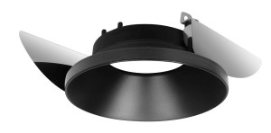 CANTAURA LE61417 Czarna Oczka LED o cylindrycznym kształcie z aluminiowym wykończeniem i reflektorami