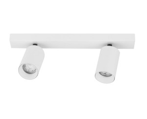 CLORINDA LE61466 Nowoczesna lampa sufitowa dwupunktowa cylindryczna aluminiowa biała