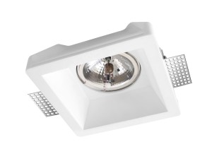 GRANEROS LE61547 Oczko sufitowe kwadratowe gipsowe halogenowe eleganckie