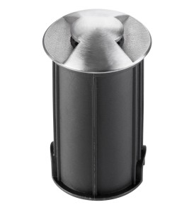 MAZARRON LE61593 Ogrodowa lampa stojąca cylindryczna z aluminiową oprawą w kolorze niklu
