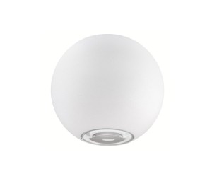 QUIJORNA LE71365 Kinkiet zewnętrzny Kulisty biały z aluminiowo-szklaną oprawą