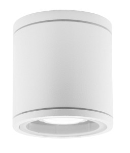 SOGAMOSO LE71425 Lampa sufitowa zewnętrzna cylindryczna biała aluminiowo-szklana wodoodporna