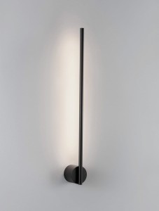 TUNJA LE42605 Nowoczesna lampa ścienna o cylindrycznym kształcie Elegancka czarna oprawa