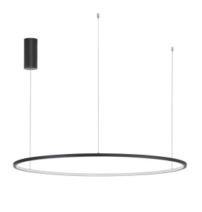 TOLUKA LE42782 Czarna owalna lampa wisząca LED o minimalistycznym designie