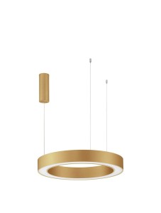SONORA LE42809 Lampa wisząca LED pierścieniowa złota z regulacją wysokości i pilotem