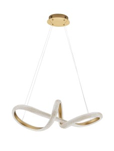 AMECA LE42817 Lampa wisząca LED Złota Kręta Oświetlenie Eleganckie