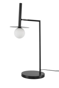 MORELOS LE42888 Lampa stołowa czarna minimalistyczna z kloszem kulistym