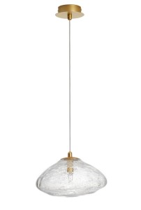 NAYARIT lampa wisząca złota 1xG9 klosz szklany fi 26cm