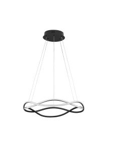 CHAPA LE43293 Czarna lampa sufitowa LED o falistym kształcie z zewnętrznym ściemnianiem