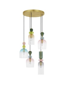 BALAM LE43401 lampa kaskadowa z kolorowego szkła