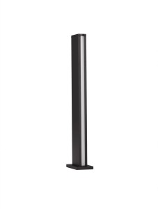 ACATAN LE73501 Ogrodowa lampa stojąca prosta aluminiowa czarna z akrylowym wkładem