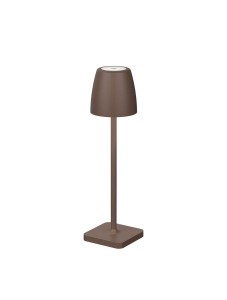 AGUITA LE73549 Lampa stołowa zewnętrzna z aluminiowym kloszem o zaokrąglonym kształcie i funkcją dotykowego ściemniania