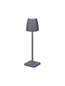 AGUITA LE73550 Lampa stołowa zewnętrzna o cylindrycznym kształcie z aluminiowym stelażem i akrylowym kloszem dotykowe ściemnianie