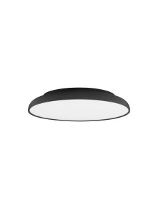 BARCA LE43545 Czarna lampa sufitowa LED o płaskim okrągłym kształcie z możliwością ściemniania