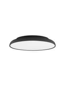 BARCA CCT LE43548 Czarna lampa sufitowa LED o płaskim okrągłym kształcie z pilotem