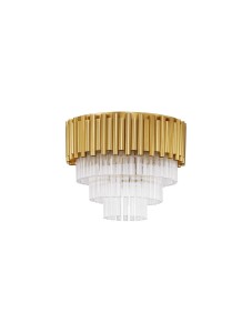 ACATEN LE43567 Nowoczesna lampa sufitowa złota z kryształowymi elementami cylindryczny kształt