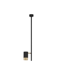 BAILON LE43635 Nowoczesna lampa sufitowa cylindryczna czarna z elementami złota