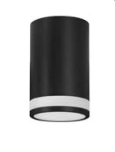 GETAFE LE61619 Lampa sufitowa Tuby cylindryczna czarna aluminiowa elegancka