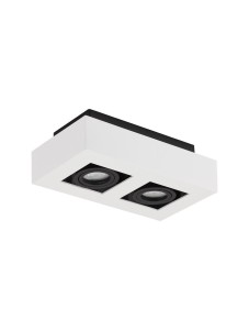 ACATENO LE61632 Lampa sufitowa Tubowa Prostokątna Biała z dwoma źródłami światła