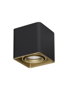 ACATIPA LE61637 Lampa sufitowa kwadratowa czarna aluminiowa z wbudowanym źródłem światła