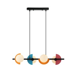 NAUTI lampa wiszące kule pozioma multikolor 4xG9