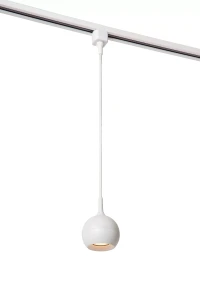 TRACK FAVORI lampa wisząca biała kulka GU10 do szyny 1-fazowej Lucide