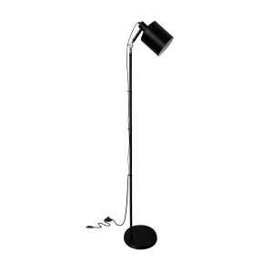 ZANA LAMPA PODŁOGOWA CZARNY 1X60W E27 KLOSZ CZARNY