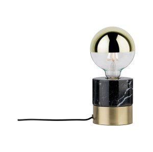Lampa stolikowa loftowa VALA E27 mosiądz/marmur 79742 Paulmann